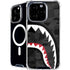 Shark Teeth Grey Street Camo iPhone 16 Pro MagSafe Case
